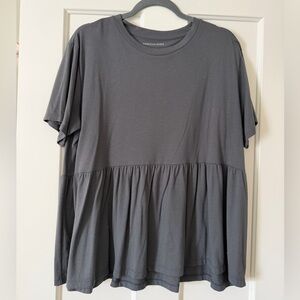 American Eagle Outfitters Charcoal Short Sleeve Top